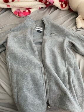 Magellan Outdoors Light Gray Full-Zip Fleece Jacket